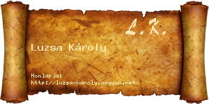Luzsa Károly névjegykártya