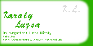 karoly luzsa business card